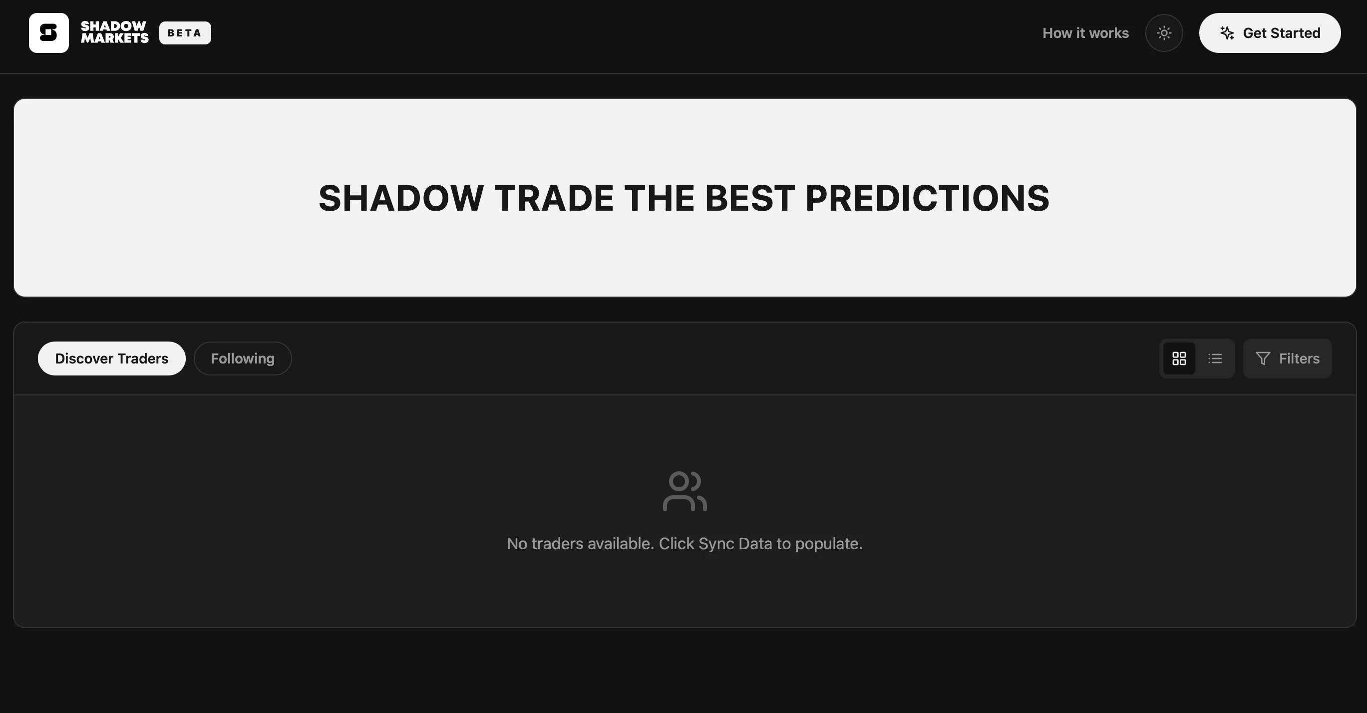 Shadow Markets preview